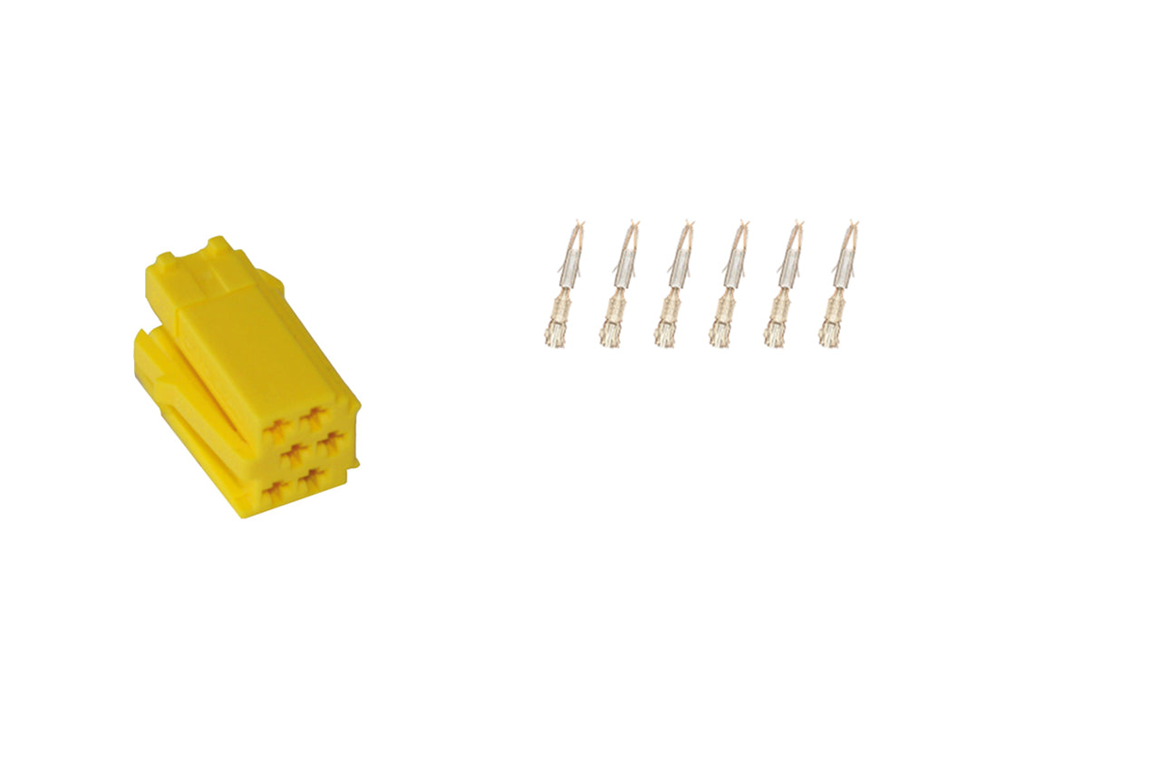 Repair kit connector 8 pin for MINI ISO connector housing yellow