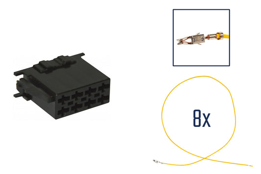 Repair kit connector 8 pin for ISO power connector housing