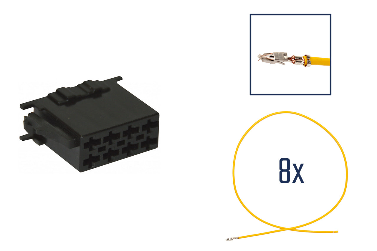Repair kit connector 8 pin for ISO power connector housing