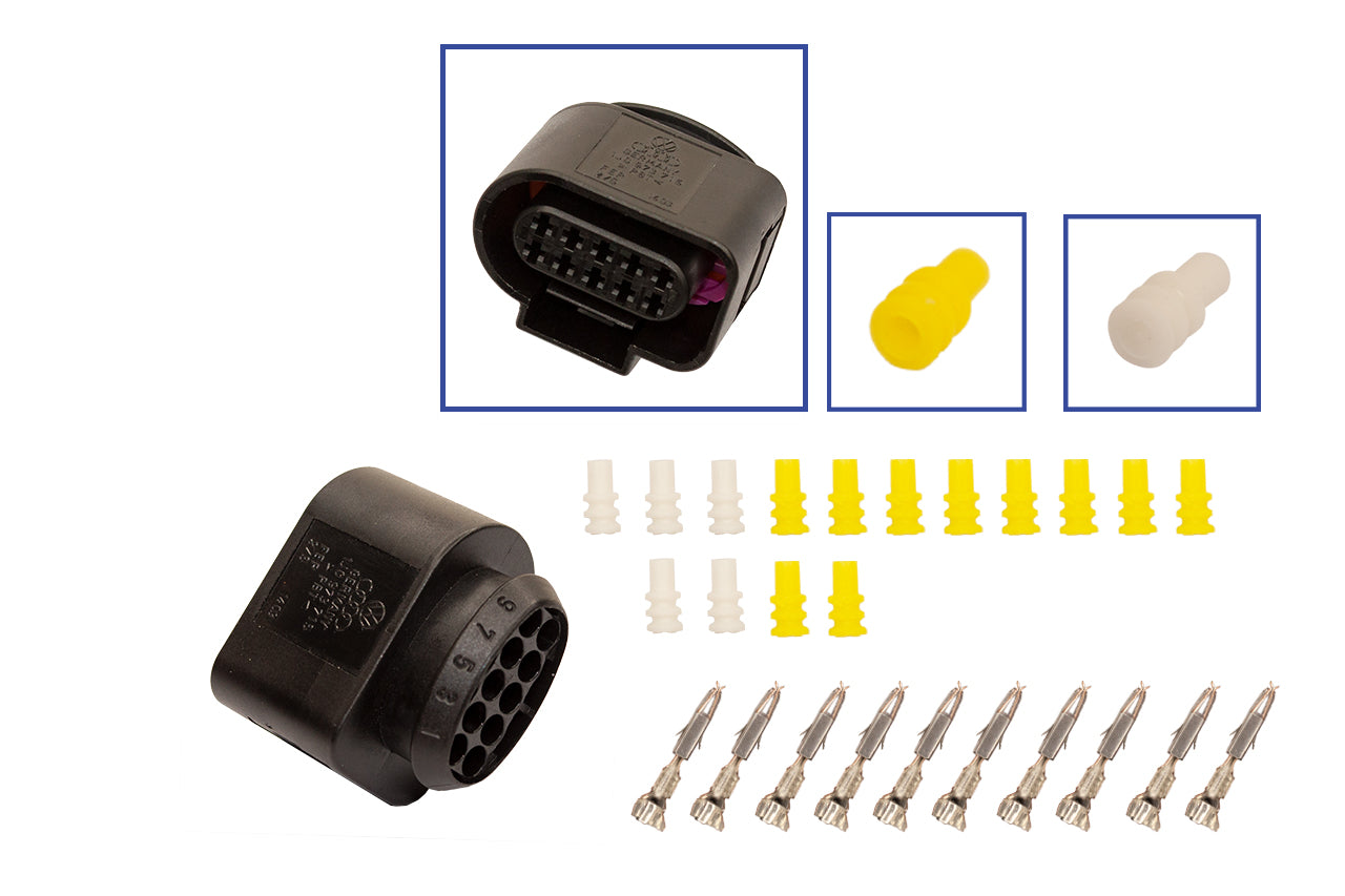 Repair kit connector 10 pin 1J0 973 715 socket housing for VW Audi Seat Skoda