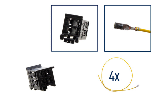 Repair kit connector 4 pin plug housing Hirschmann 4 MB A 220 545 3928