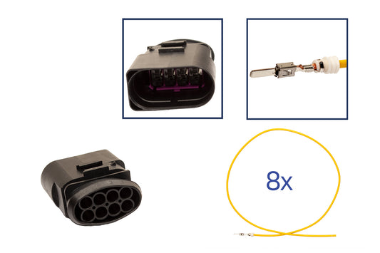 Repair kit connector 4 pin 8D0 973 834 plug housing for VW Audi Seat Skoda