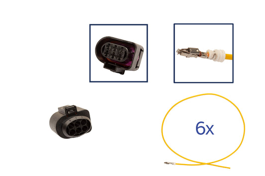 Repair kit connector 6 pin 1J0 973 733 plug housing for VW Audi Seat Skoda