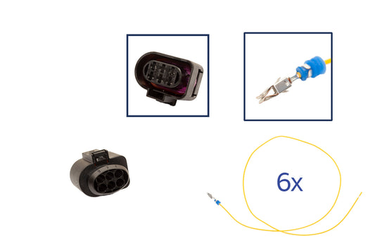 Repair kit connector 6 pin 1J0 973 733 plug housing for VW Audi Seat Skoda