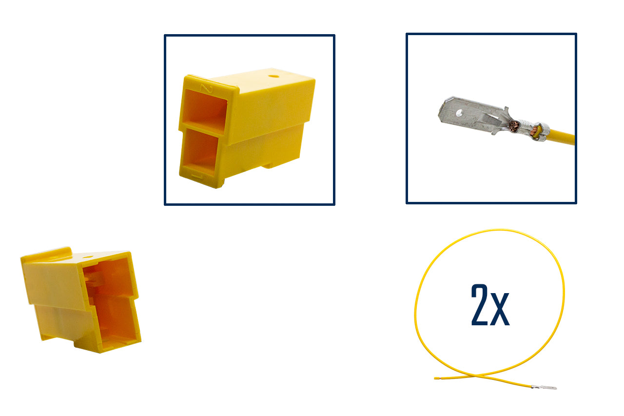 Repair kit connector 2 pin 161 971 988 C plug housing for VW Audi Seat Skoda