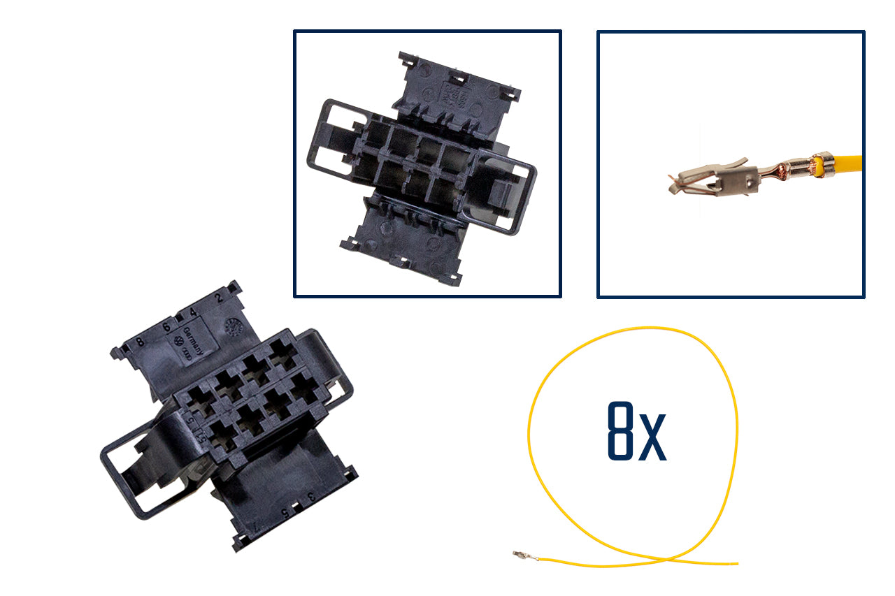 Repair kit connector 8 pin 1J0 972 724 / 191 972 724 plug housing for VW Audi Seat Skoda