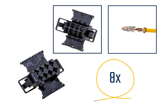 Repair kit connector 8 pin 1J0 972 724 / 191 972 724 plug housing for VW Audi Seat Skoda