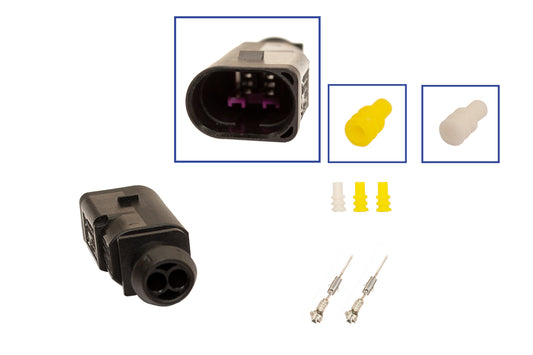 Repair kit connector 2 pin 1J0 973 802 plug housing for VW Audi Seat Skoda