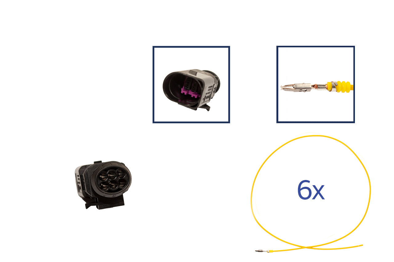 Repair kit connector 6 pin 3B0 973 813 plug housing for VW Audi Seat Skoda