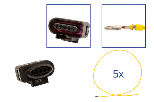 Repair kit connector 5 pin 1J0 973 705 plug housing for VW Audi Seat Skoda