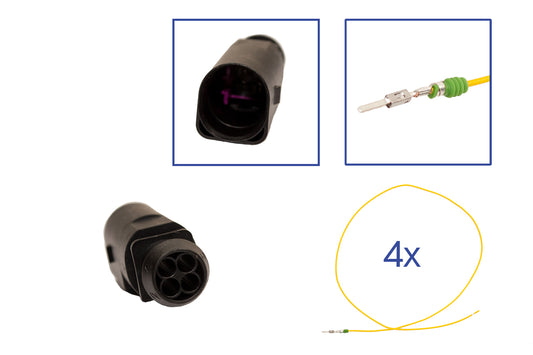 Repair kit connector 4 pin 4B0 973 812 plug housing for VW Audi Seat Skoda