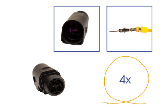 Repair kit connector 4 pin 4B0 973 812 plug housing for VW Audi Seat Skoda