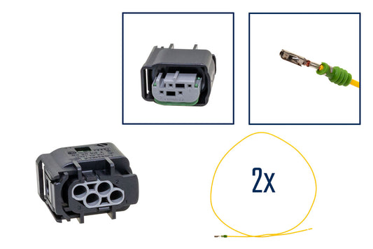 Repair kit connector 4 pin MQS 8E0 971 934 A plug housing for VW Audi Seat Skoda