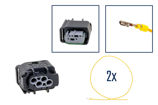 Repair kit connector 4 pin MQS 8E0 971 934 A plug housing for VW Audi Seat Skoda