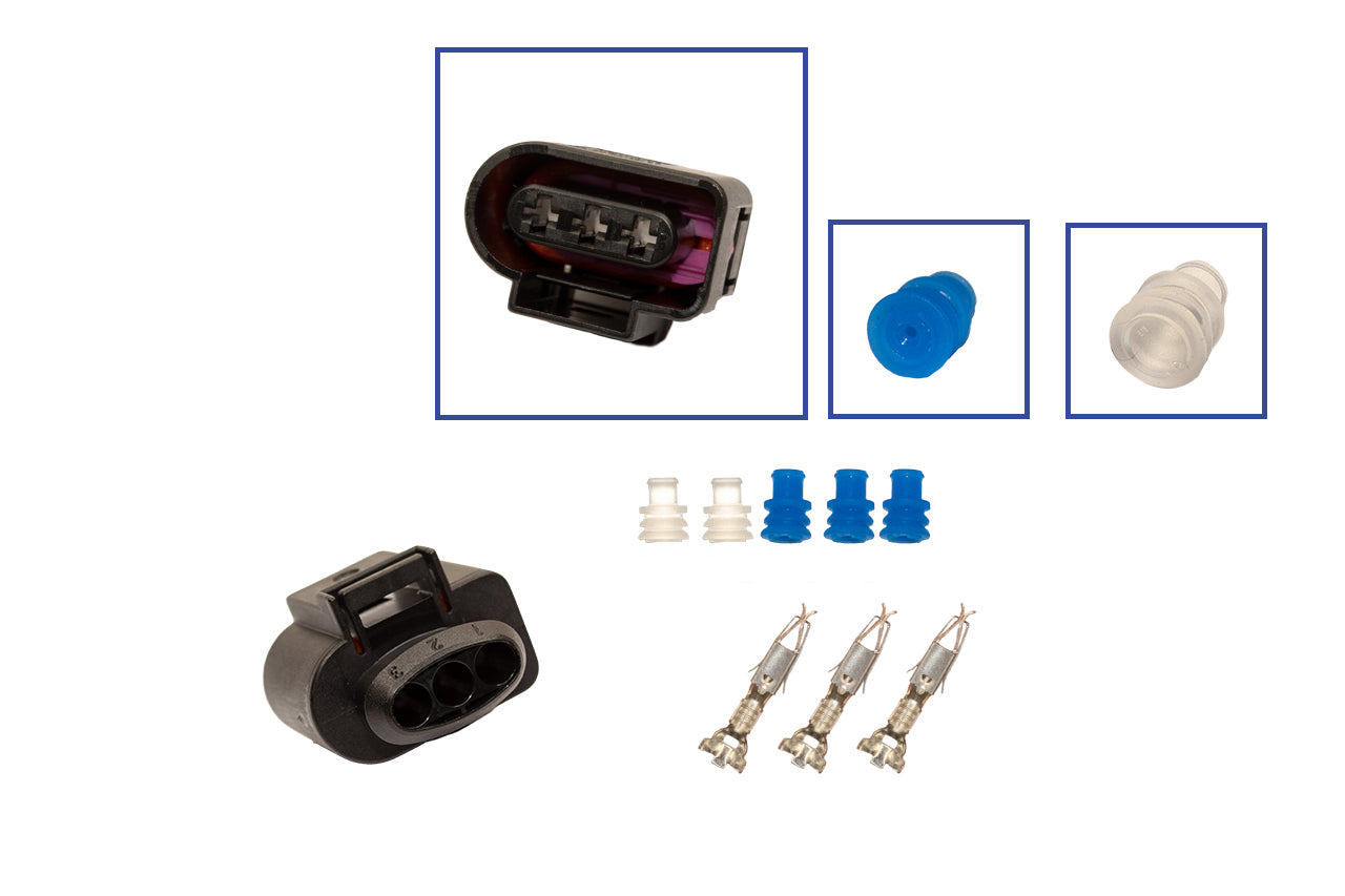 Repair kit connector 3 pin 1J0 973 723 plug housing for VW Audi Seat Skoda