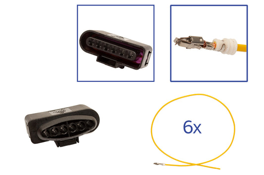 Repair kit connector 6 pin 1J0 973 726 plug housing for VW Audi Seat Skoda