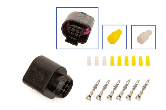 Repair kit connector 6 pin 1J0 973 713 socket housing for VW Audi Seat Skoda