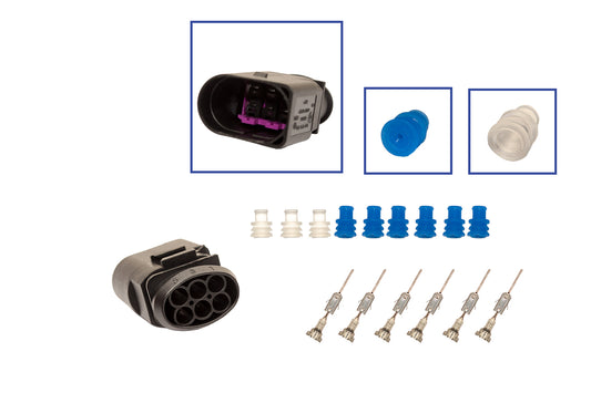 Repair kit connector 6 flatpin 1J0 973 833 housing for VW Audi Seat Skoda