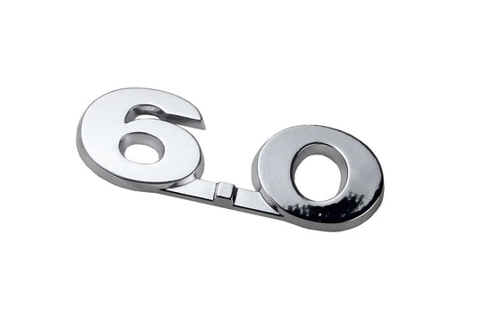 Original VW 6.0 chrome lettering self-adhesive 3D0853675K 739