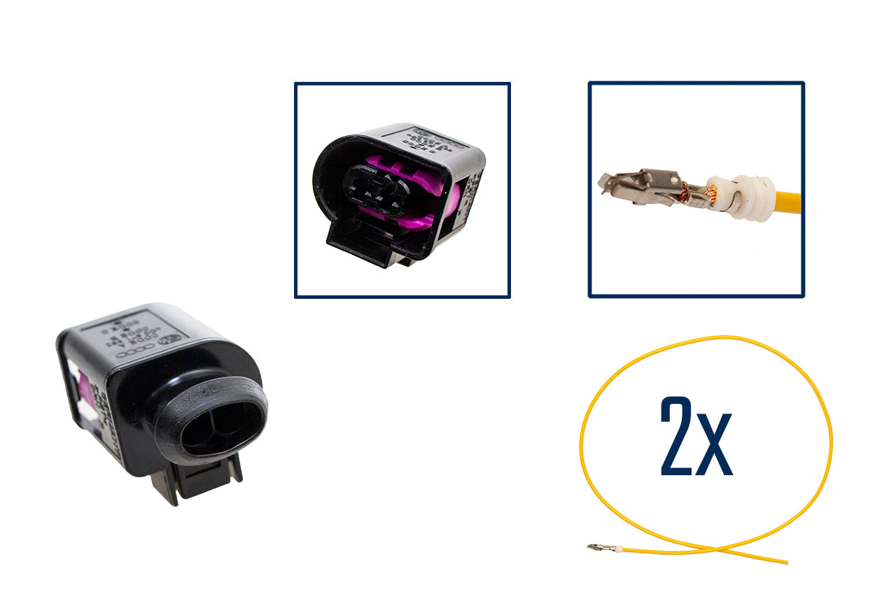 Repair kit connector 2 pin 4D0 971 992 plug housing for VW Audi Seat Skoda