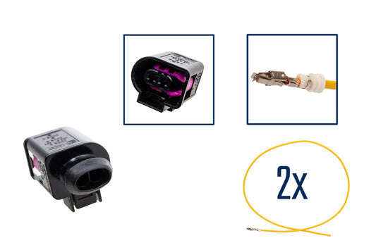 Repair kit connector 2 pin 4D0 971 992 plug housing for VW Audi Seat Skoda