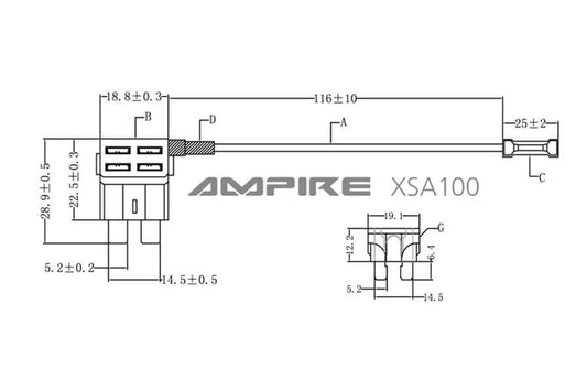 Fuse for various fuses incl. 10 A fuse