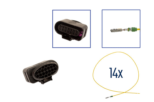 Repair kit connector 14 pin 4H0 973 717 plug housing for VW Audi Seat Skoda