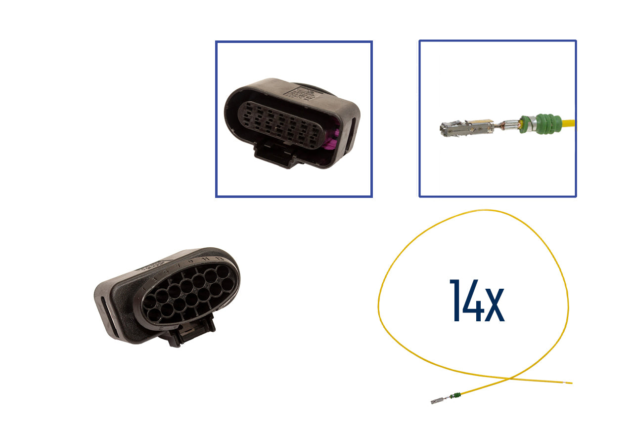Repair kit connector 14 pin 4H0 973 717 plug housing for VW Audi Seat Skoda