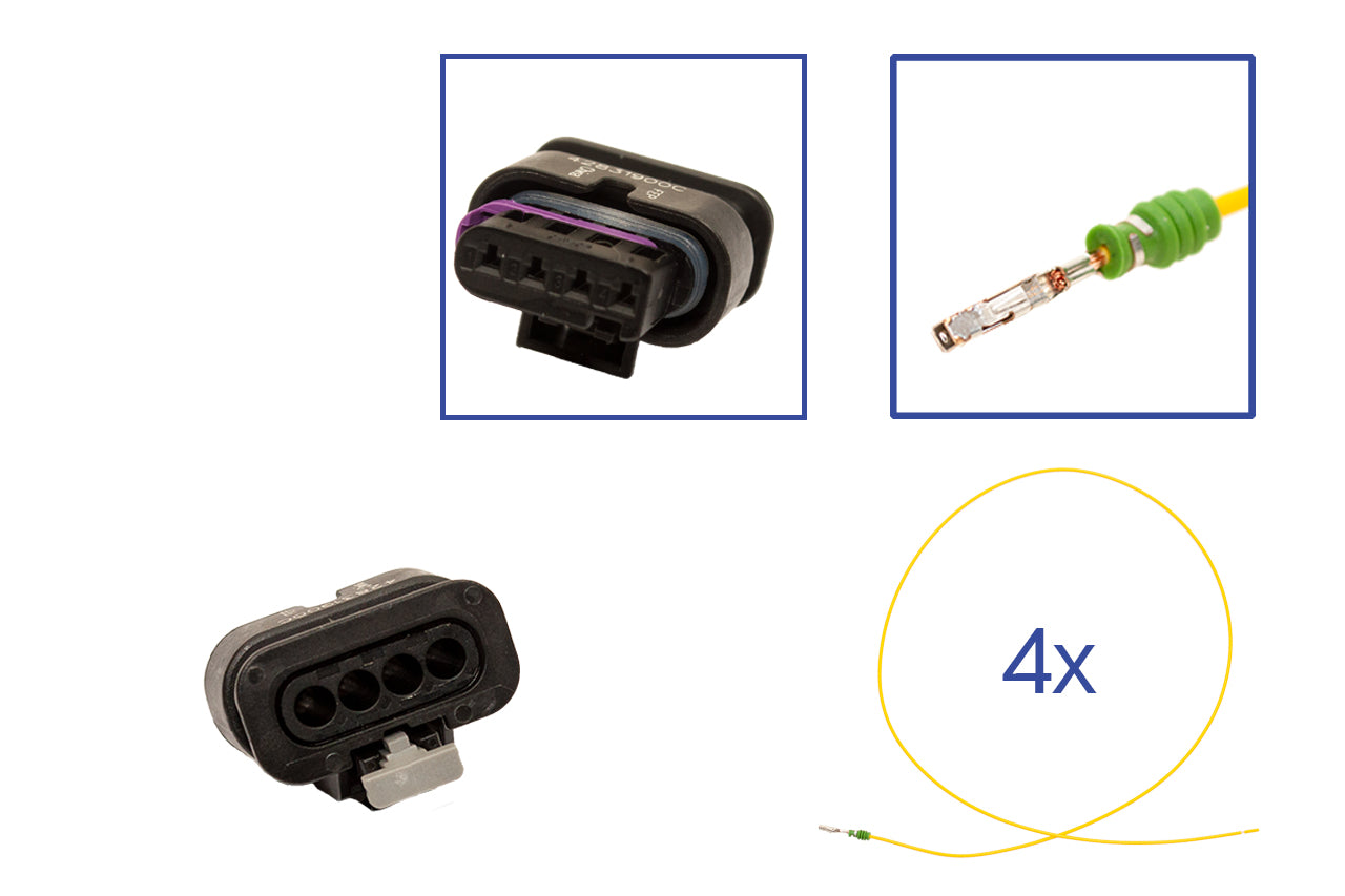 Repair kit connector 4 pin 4F0 973 704 socket housing for VW Audi Seat Skoda