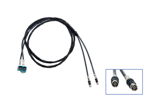 Fakra-cable 2x angle-socket (female) to 2x socket (female)