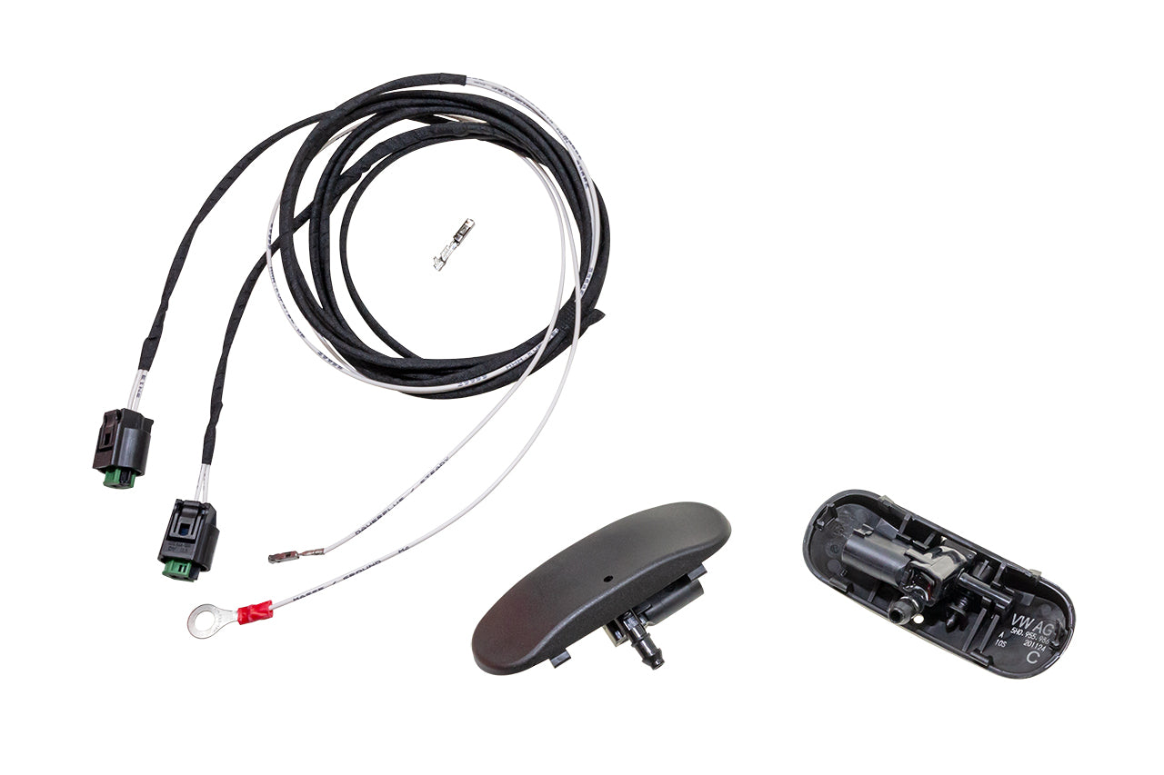 Complete set heated windshield washer nozzles for VW Golf 8, ID3, ID4, Seat Formentor, Leon KL