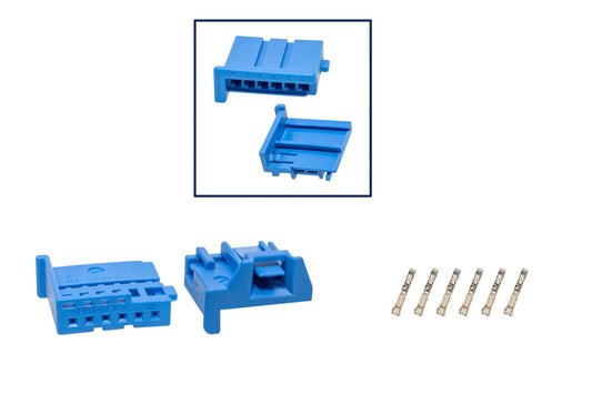 Repair kit connector 6 pin 6Q0 972 706 MQS socket housing blue