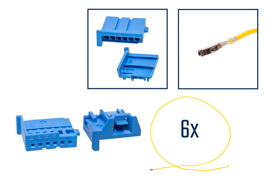 Repair kit connector 6 pin 6Q0 972 706 MQS socket housing blue