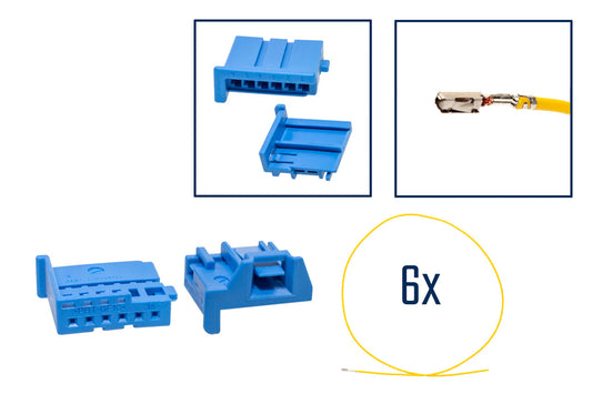 Repair kit connector 6 pin 6Q0 972 706 MQS socket housing blue