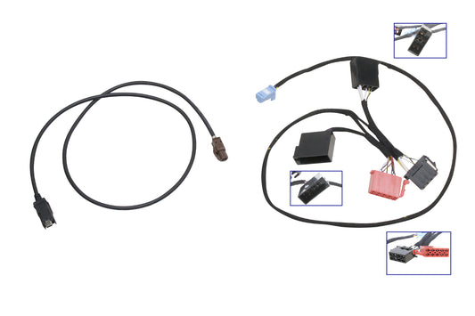 Wiring harness multimedia USB socket front for retrofitting Media Connect for Smart Fortwo/Forfour 453