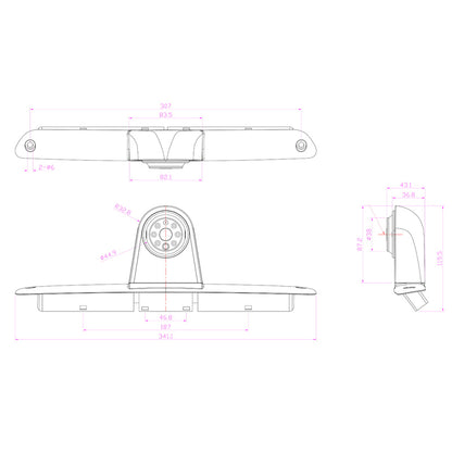 Ampire Sprinter/Crafter Modellanpassad Backkamera